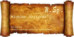 Michler Szilvió névjegykártya